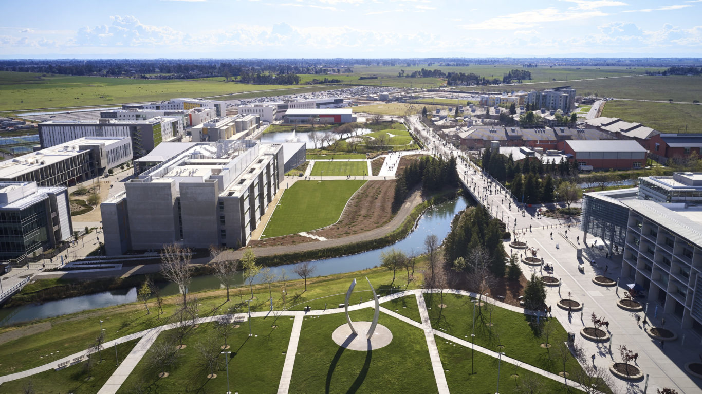 Slide 2 of 3, UC Merced campus view