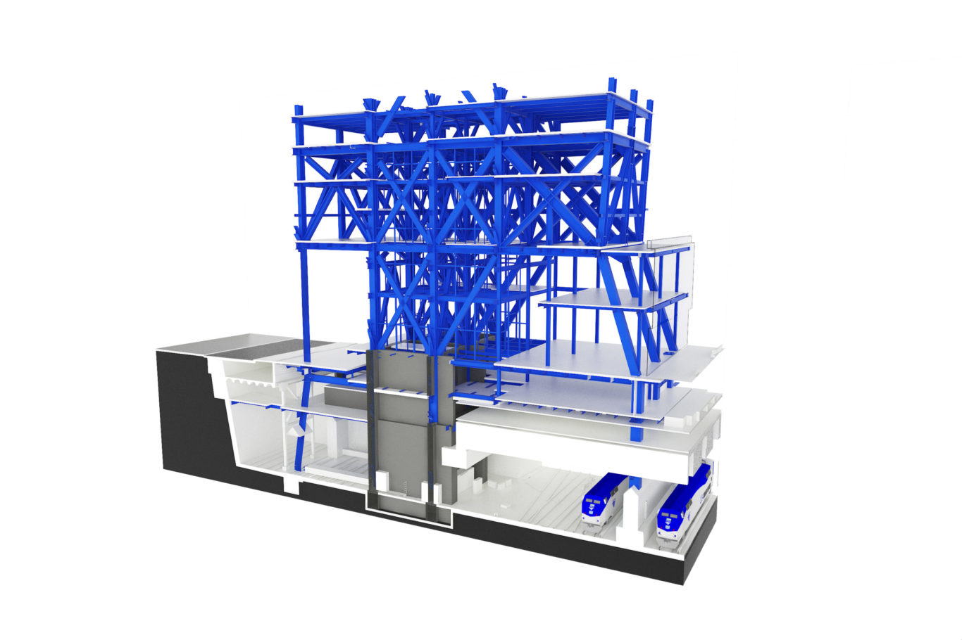 Slide 7 of 8, Two Manhattan West Structural Diagram 