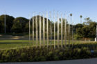 Iñigo Manglano–Ovalle's kinetic "Weather Field No. 1" sculpture. 